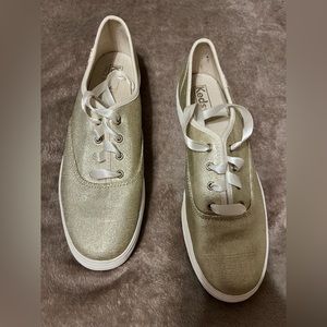 Gold platform keds sneakers 9-1/2